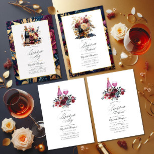 Gold, Navy & Burgundy Wine Tasting Bachelorette