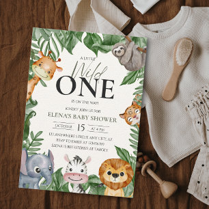 Wild One Baby Shower Late night Diapers Poster