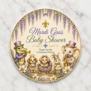 New Orleans Mardi Gras Baby Shower Thank You Card