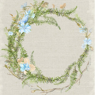Rustic Summer Fern Wreath Wedding Shower
