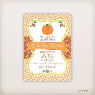 Fall Pumpkin Baby Shower Invitation