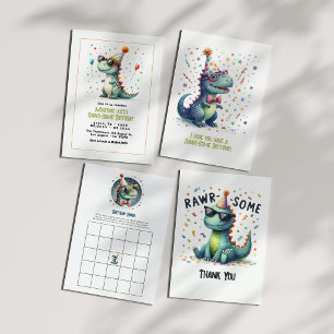 Funny T-Rex Rawr-Some Birthday Card