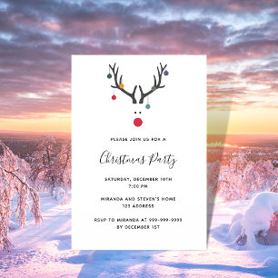 Christmas reindeer funny modern address return