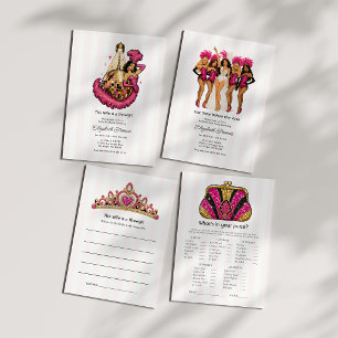 What’s in Your Purse Las Vegas Showgirl Bach Invitation