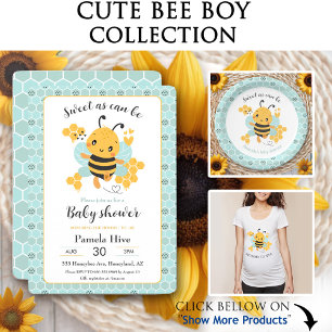 Sweet as Can Bee Baby Boy Baby Shower Napkin