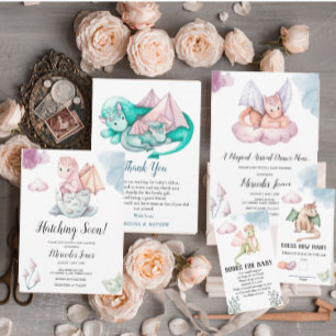 Guess How Many Dragon Eggs Baby Shower Game Enclosure Card