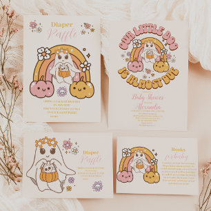 Retro Groovy Halloween Little Boo Baby Shower Napkin