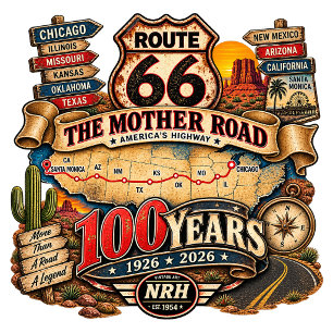 Route 66 100 Years Mother Road Vintage Women's T-S T-Shirt