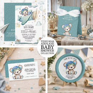 Aeroplane Pilot Teddy Bear Words of Wisdom Enclosure Card