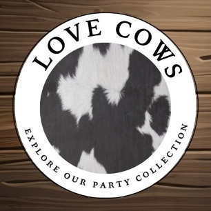 Cowhide Black White Monogram Cushion