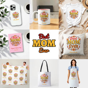 Best Mum Ever   Floral Wreath   Cute Mother's Day Apron
