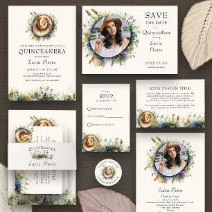 Wildflower Cowgirl Rustic Floral Simple RSVP Card