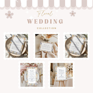 Golden Meadow Wildflower Wedding Invitation