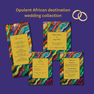 Opulent African destination wedding monogram  Napkin