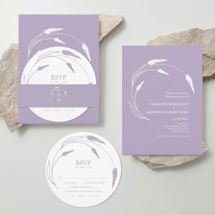 Modern Lavender 50th Wedding Anniversary Invites