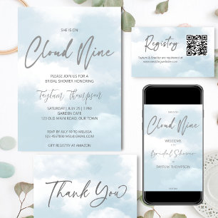She is on cloud nine bridal shower  favour box