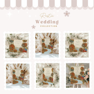 Rustic Autumn Farm Lakefront Wedding Save The Date