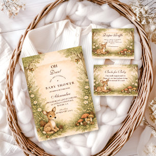 Storybook Deer Baby Baby Shower Invitation