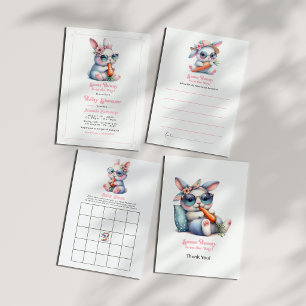 Some Bunny Is On the Way Baby Shower Thank You Card