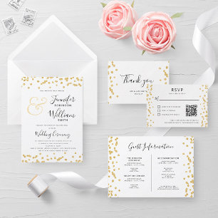 BUDGET Thank You Insert Gold Glitter  Card