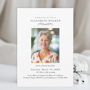 "Celebrating Life of" Photo Funeral Memorial  Pedestal Sign
