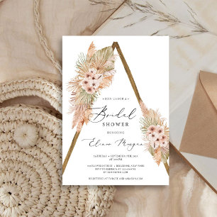  Desert Dried Palm Leaves Pampas Grass Wooden Arch Invitation