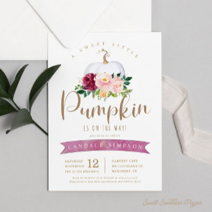 A Sweet Little Pumpkin Books for Baby Invitation