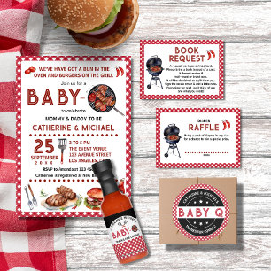 Baby-Q BBQ Baby Shower Thank You Classic Round Sticker