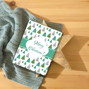 Personalised Christmas Tree Watercolor Art Wrapping Paper