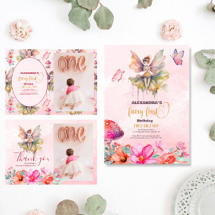 Fairy First Girl's 1st Birthday Napkin