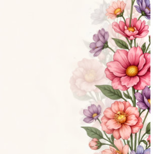 Elegant Pink Floral Thank You Card