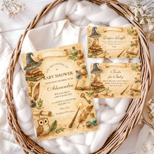 Magical Spellbook Wizard Baby Shower Napkin