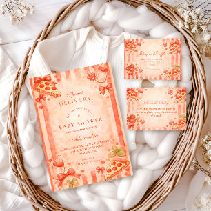 Pizza Party Diapper Raffle Enclosure Card