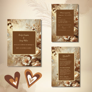 Romantic Dreamy Floral Wedding RSVP Card