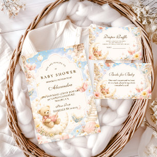 Enchanted Bear Clouds Baby Shower Napkin