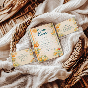 Italian Aperitivo Citrus Ciao Miss Bridal Shower Invitation