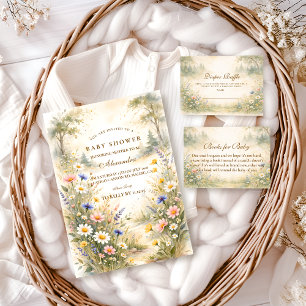 Elegant Garden Meadow Baby Shower Invitation