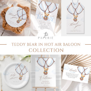 We Can Bearly Wait! Hot Air Baloon Thank You Classic Round Sticker