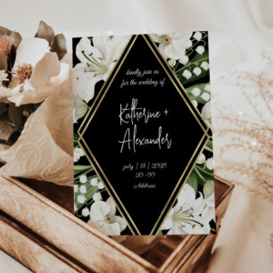 wedding floral Lily Invitation classics