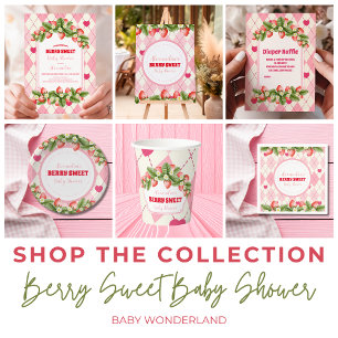 Berry Sweet Baby Shower Diapper Raffle Enclosure Card