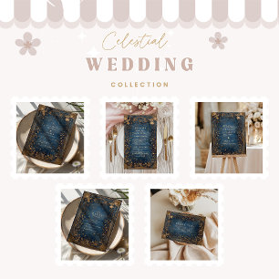 Midnight Celestial Baroque Wedding Invitation