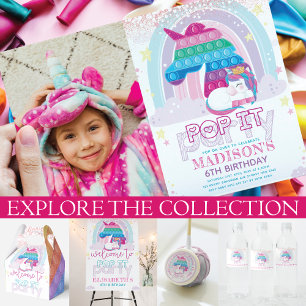 Unicorn Pop It Birthday Welcome Favour Box