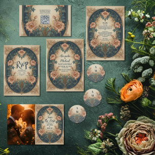 Photo Elegant Arch Art Nouveau Wedding Save The Date