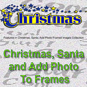 Christmas Santa & Tree Add Photos Plaque