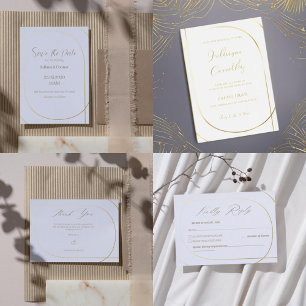 Custom Minimalist Arch Outline Gold Monogram  Envelope