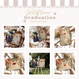 Terracotta Wildflower Graduation Party  Invitation