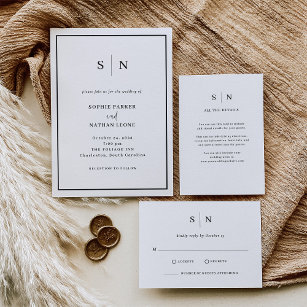 Minimal and Chic   Wedding Guest Details Enclosure Card