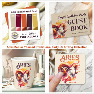 Aries Zodiac Themed Birthday Party Welcome Sign
