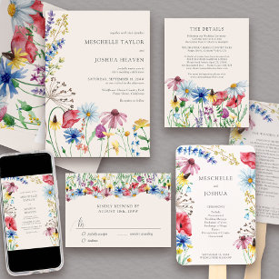 Wildflower Charm Wedding Details Enclosure Card