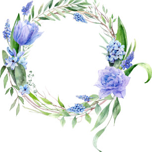 Lilac Dusty Blue Tulip Peony Hyacinth Wedding Invitation